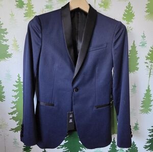 J. Ferrar Ultra Comfort Mens Stretch Fabric Slim Fit Tuxedo Jacket